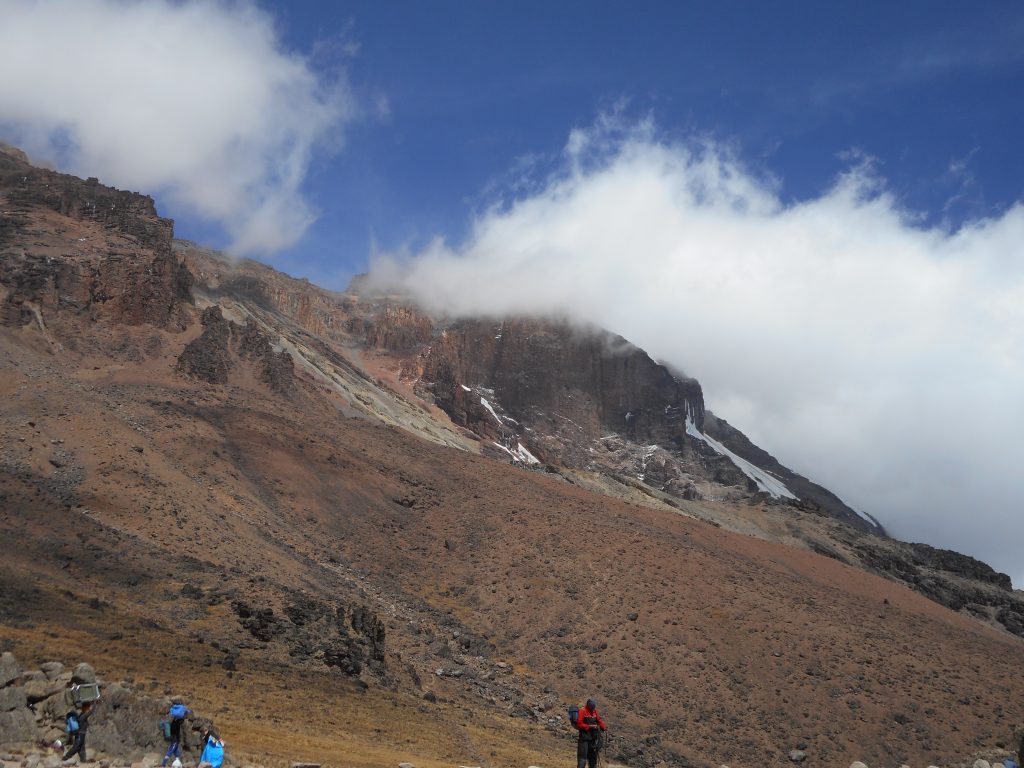 Kili with clouds